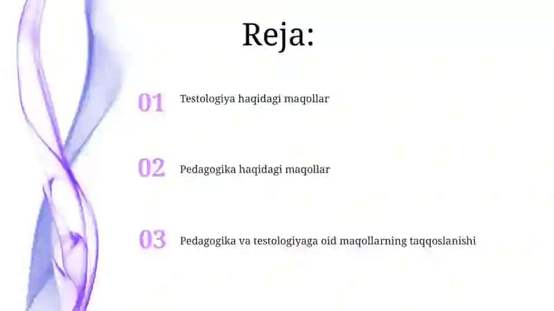 Pedagogika testalogiya boʻyicha maqollar toʻplash 2