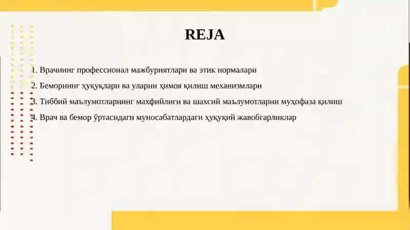Врач ва бемор муносабатларининг хукукий нормалари 2