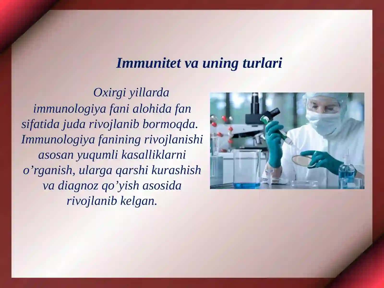 Immunitet va uning turlari 2