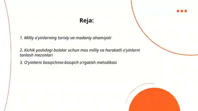 Kichik yoshdagi bolalarga beriladigan milliy va harakatli oyinlarni orgatish 2