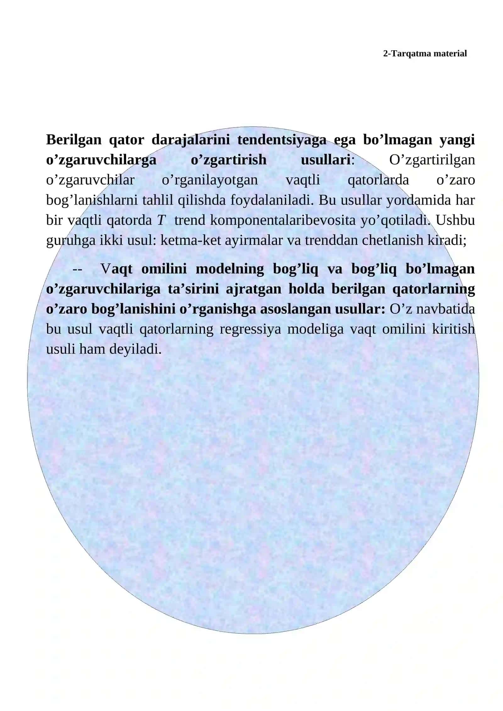 Amaliy ekonometrik modellar 2