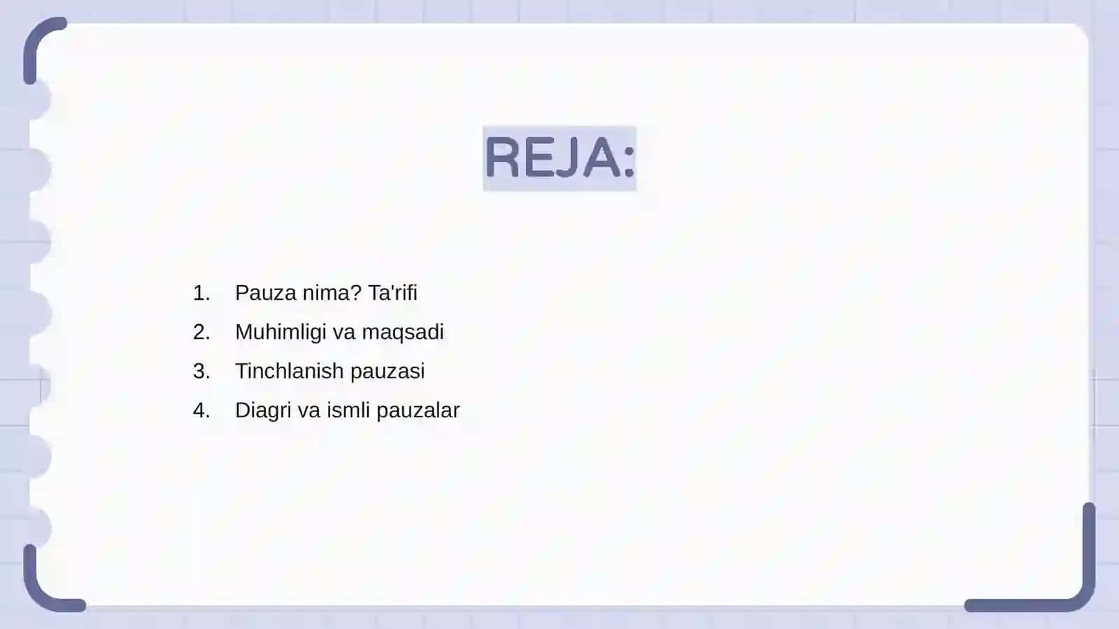 Pauza va uning turlari 2