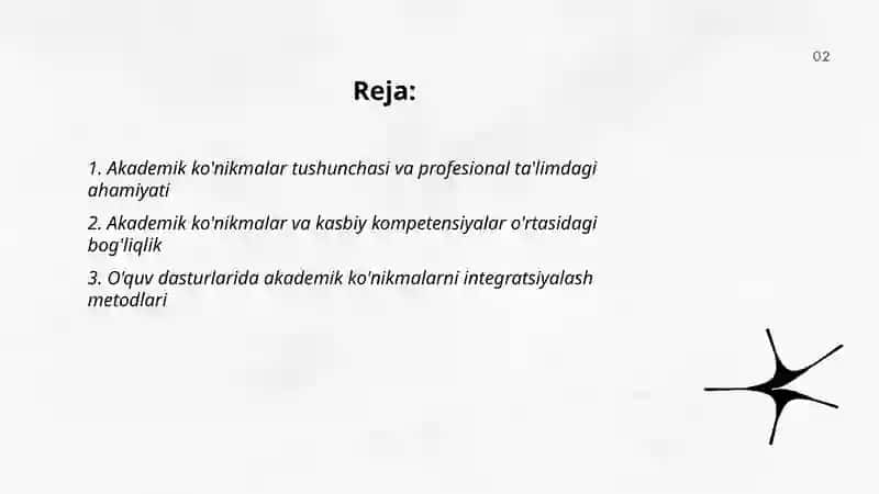 Profesional talimda akademik konikmalarning o'rni 2