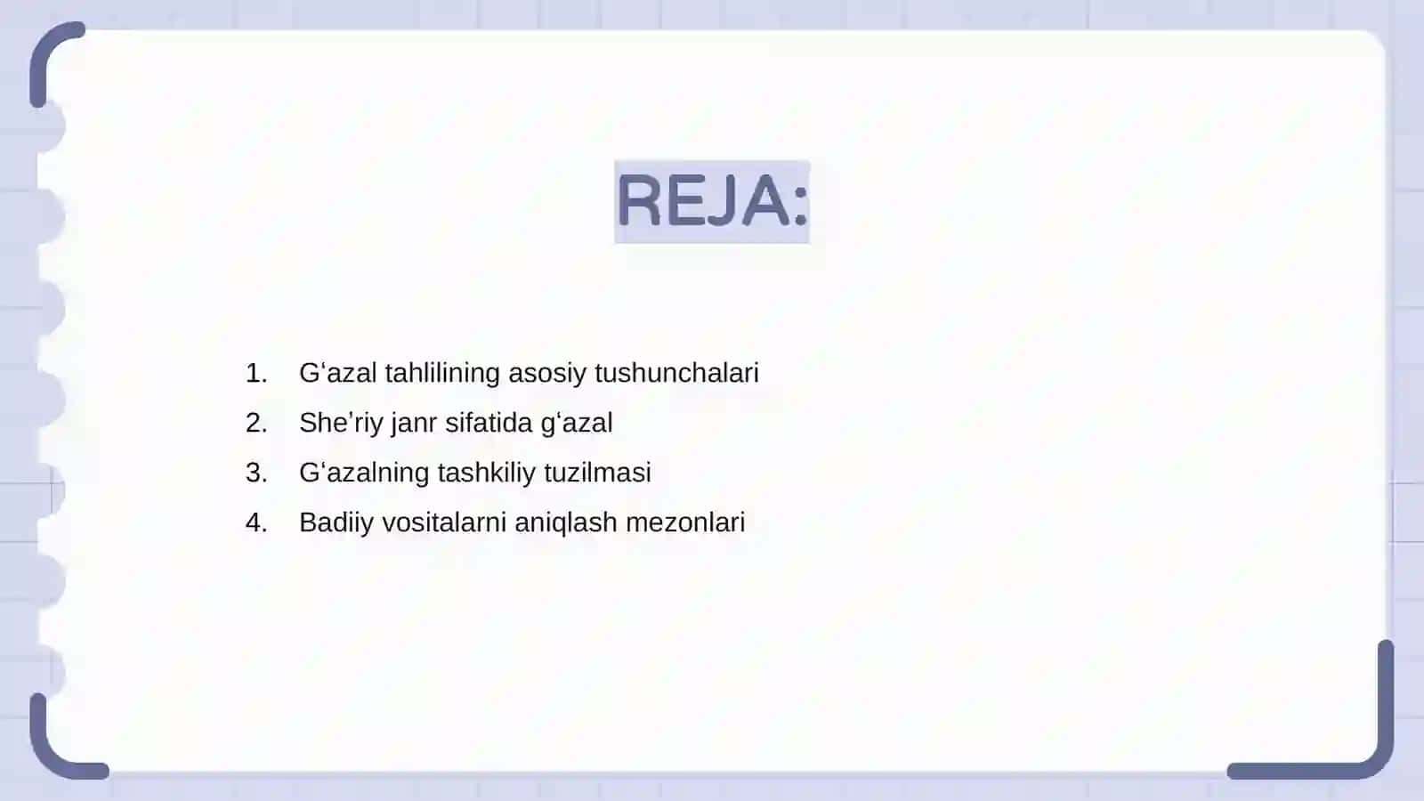 G'azal tahlili mezonlari 2