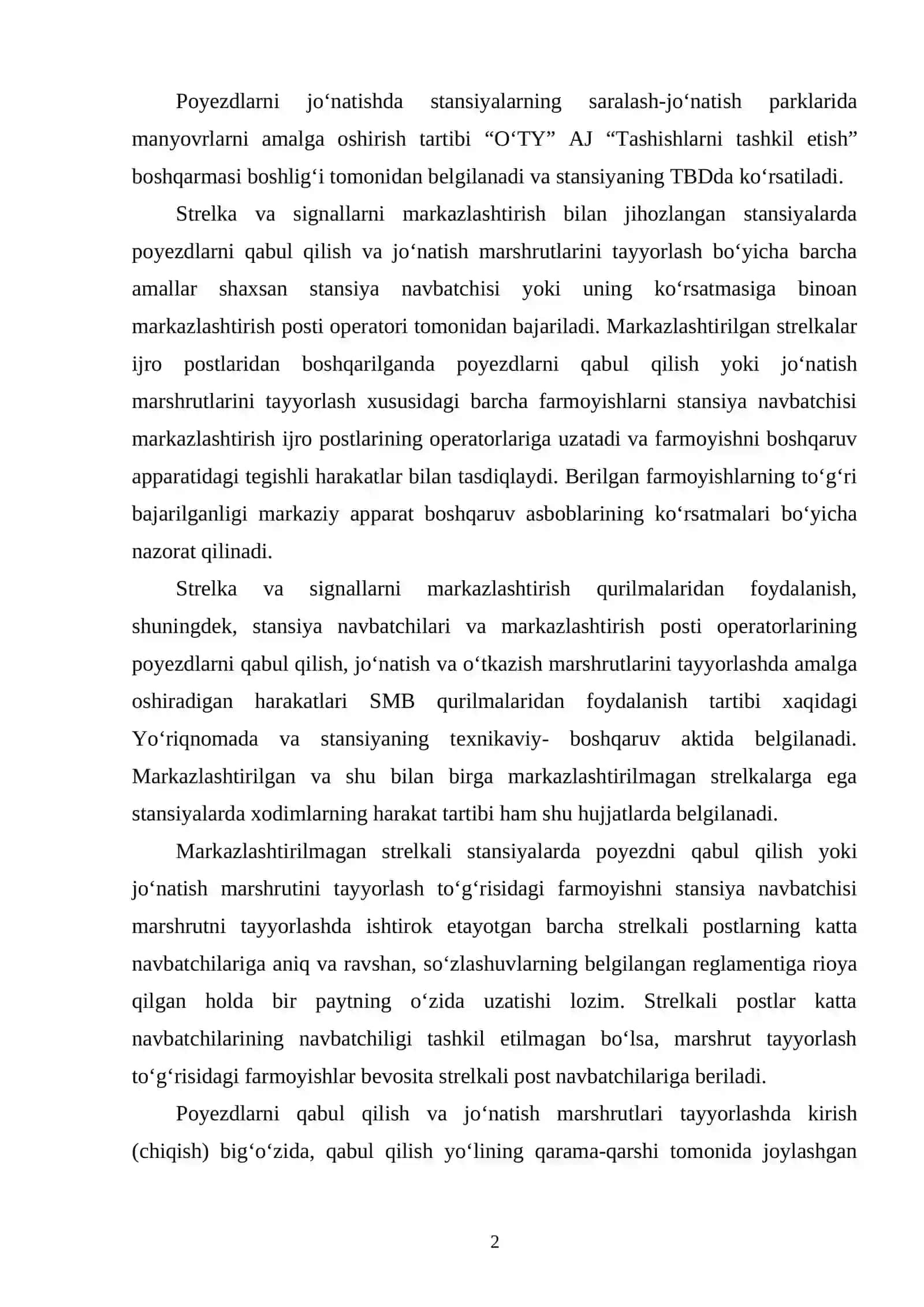 Harakat xavfsizligini ta’minlash 2