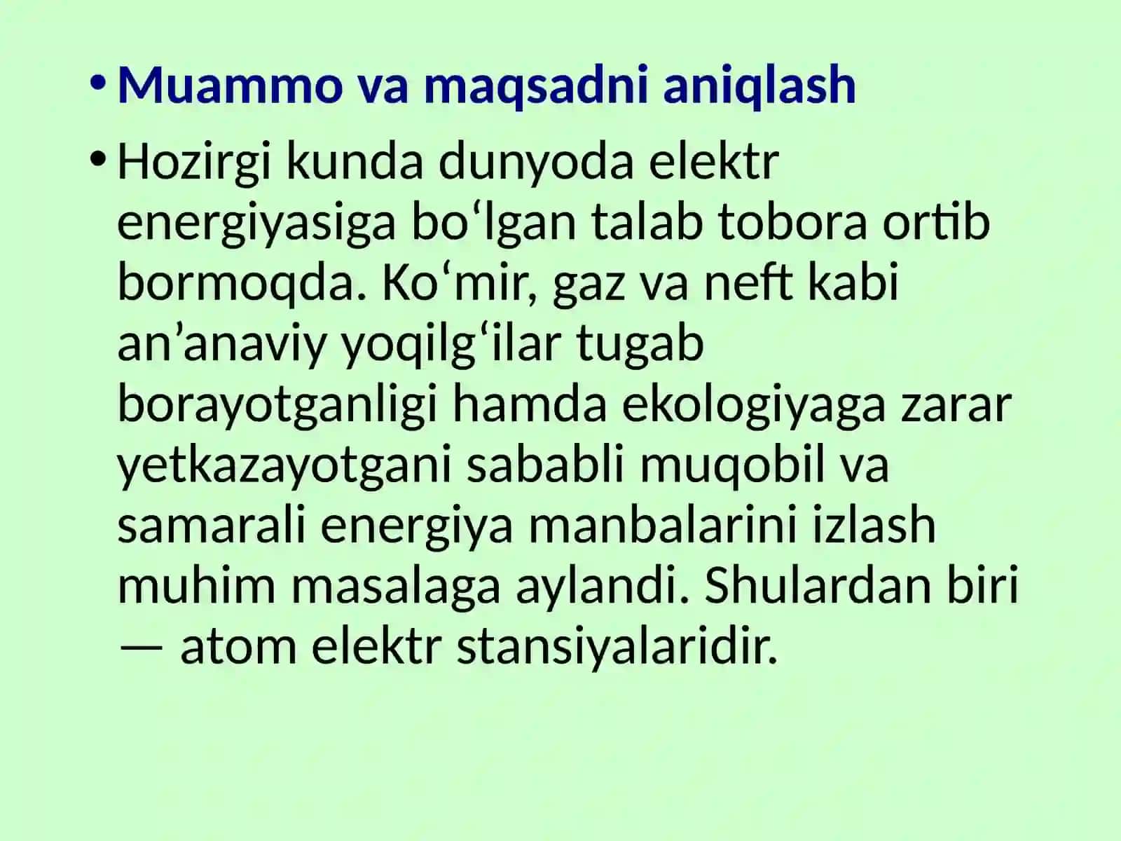 ATOM ELEKTR STANSIYALARI 2