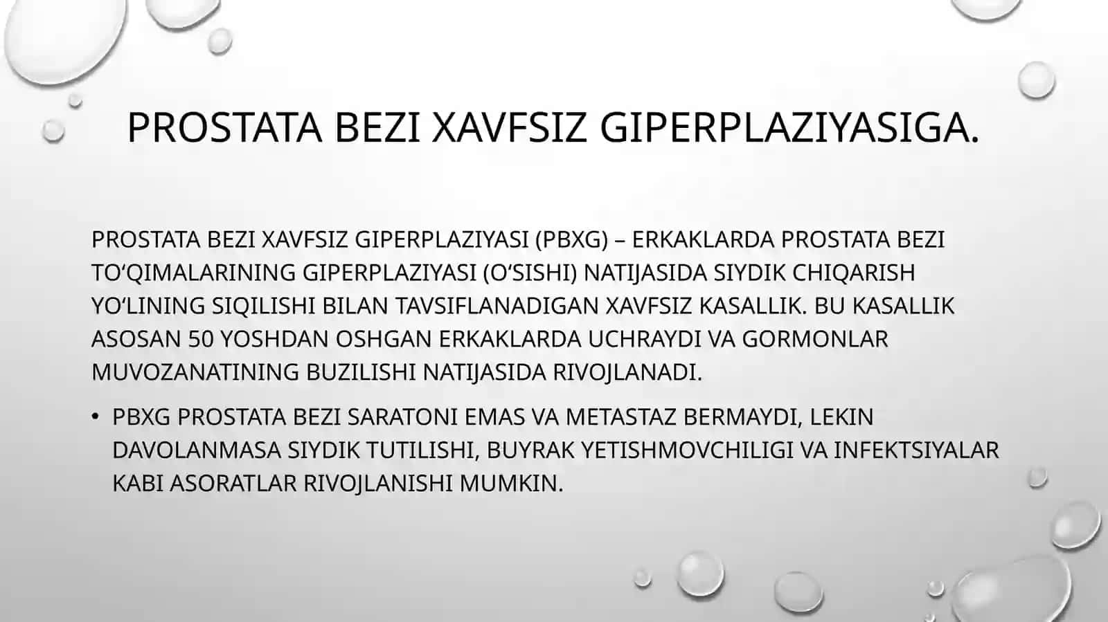 Prostatabezining xavfsiz giperplaziyasi (adenoma) 2
