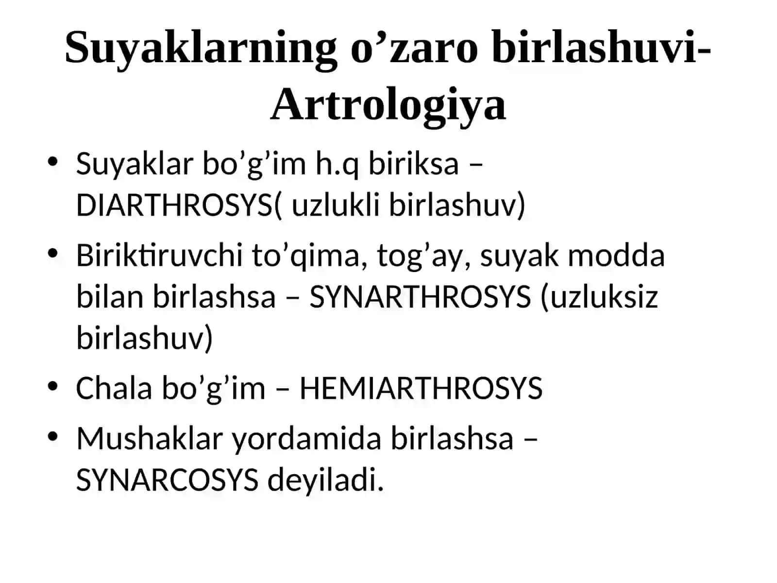 Suyaklarning birlashuvi to’g’risida umumiy ma’lumot 2