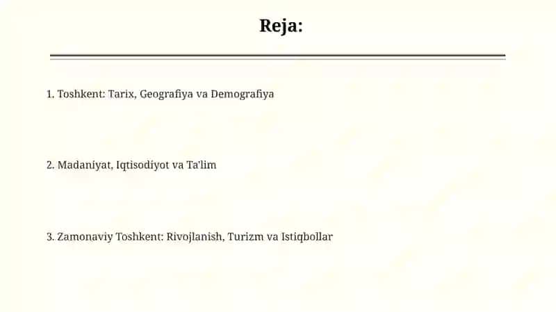 Toshkent: Tarix, Geografiya va Demografiya 2
