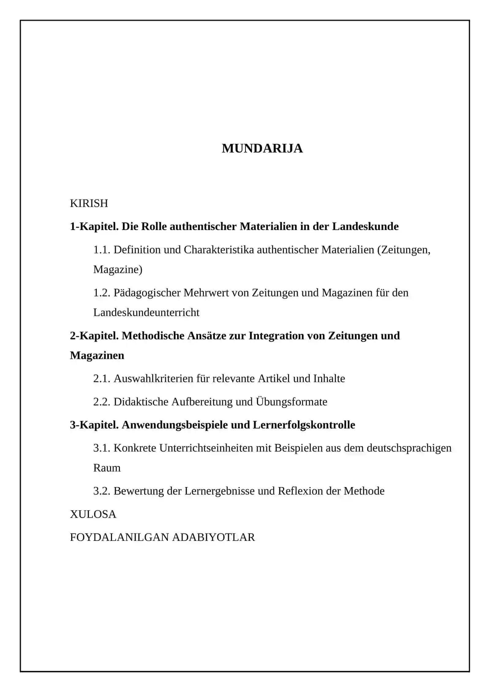 Einsatz authentischer Materialien (Zeitungen, Magazine) zur Vermittlung Landeskunde 2