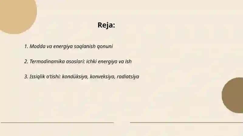 Modda va energiya almashinuvi 2