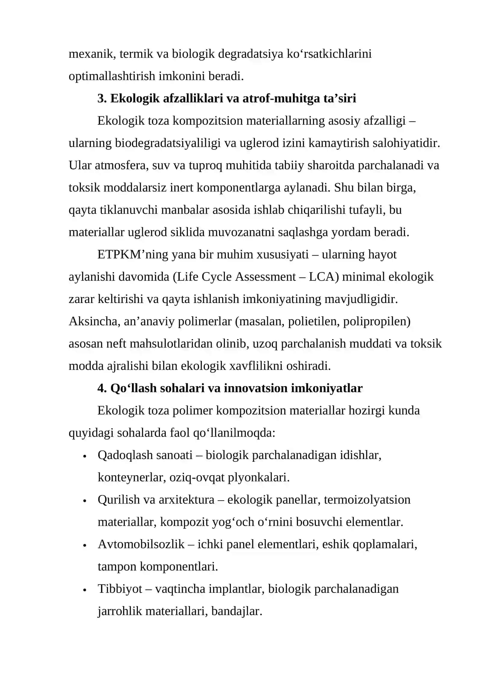 Ekologik toza polimer kompozitsion materiyallar 2