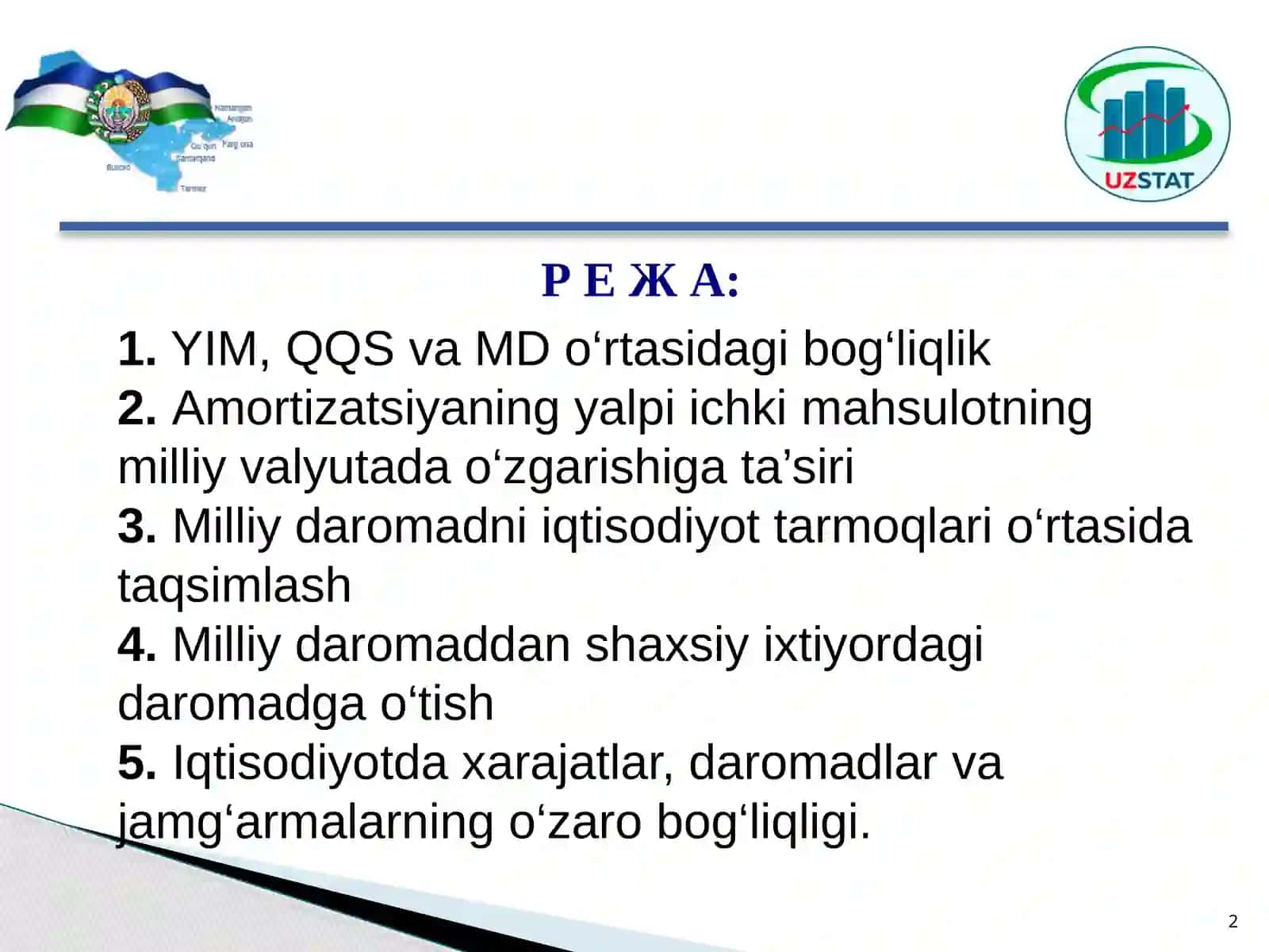 МҲТДАГИ АСОСИЙ ИНДИКАТОРЛАР ОРАСИДАГИ ЎЗАРО МУНОСАБАТЛАР 2