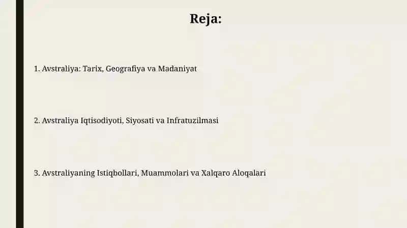Avstraliya: Tarix, Geografiya va Madaniyat 2