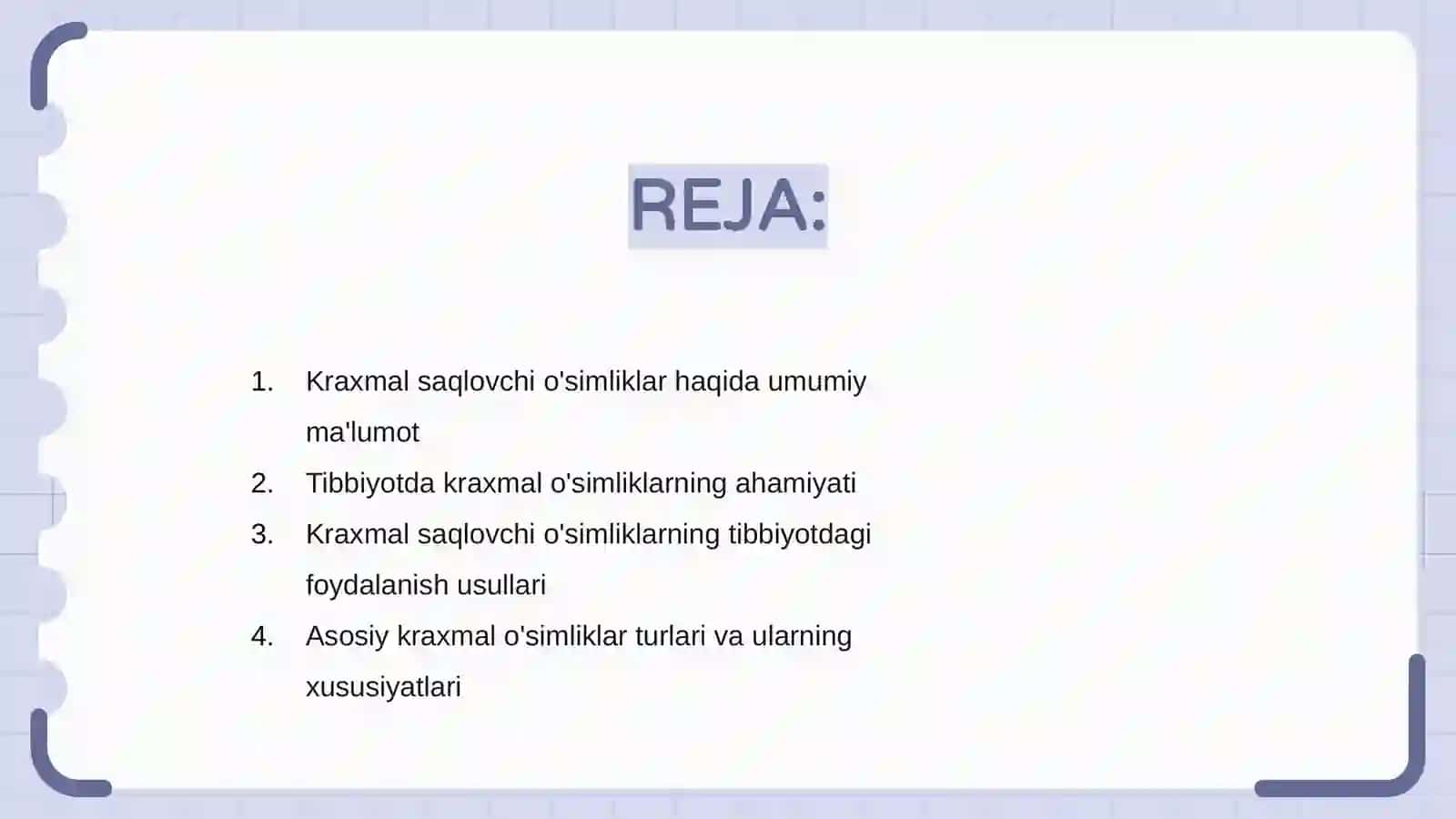 Kraxmal saqlovchi o'simliklarni tibbiyotda qollanilishi 2