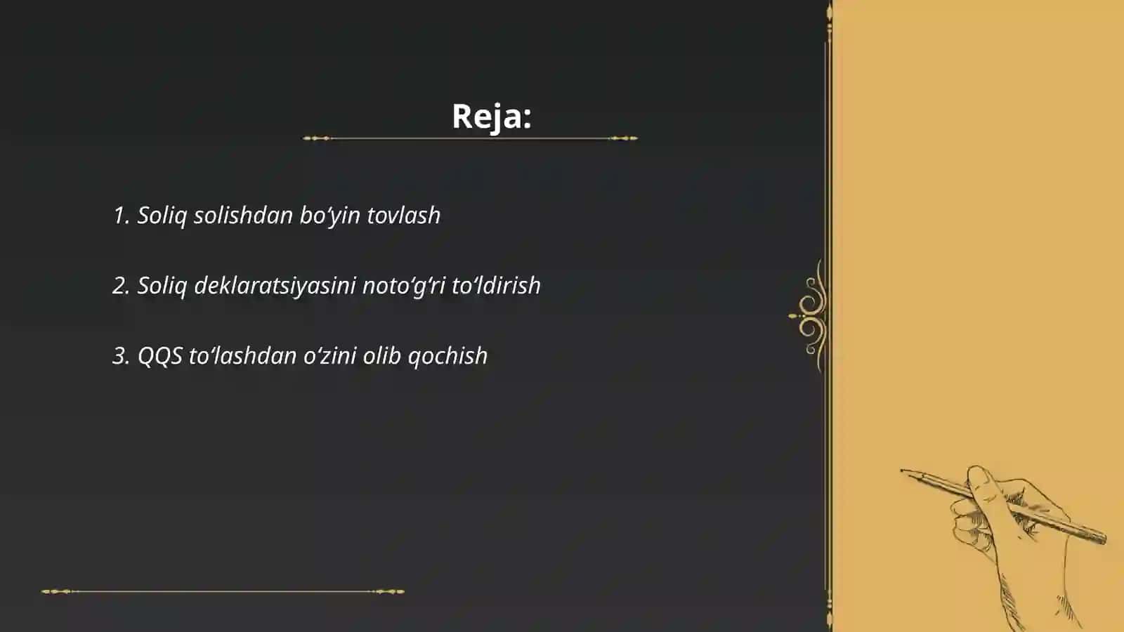 Soliqga oid qoida buzarliklar 2