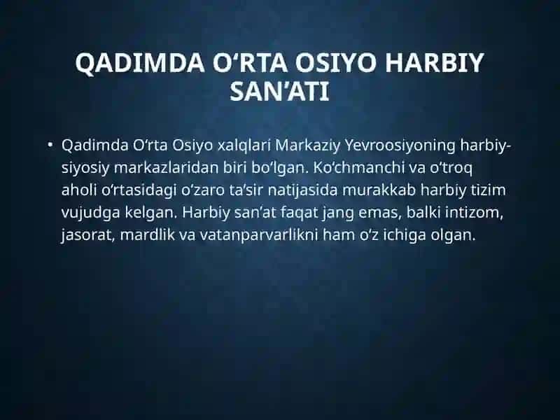 Qadimda O‘rta Osiyo harbiy san’ati 2