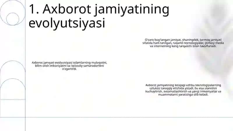 Axborotlashgan Jamiyat Va Uning Istiqbollari 2
