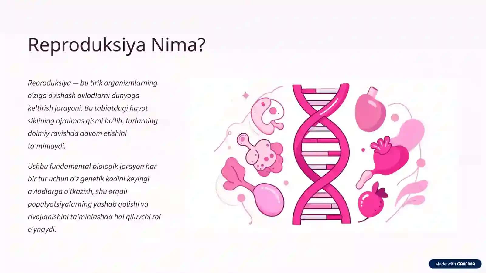 Reproduksiya Nima? 2