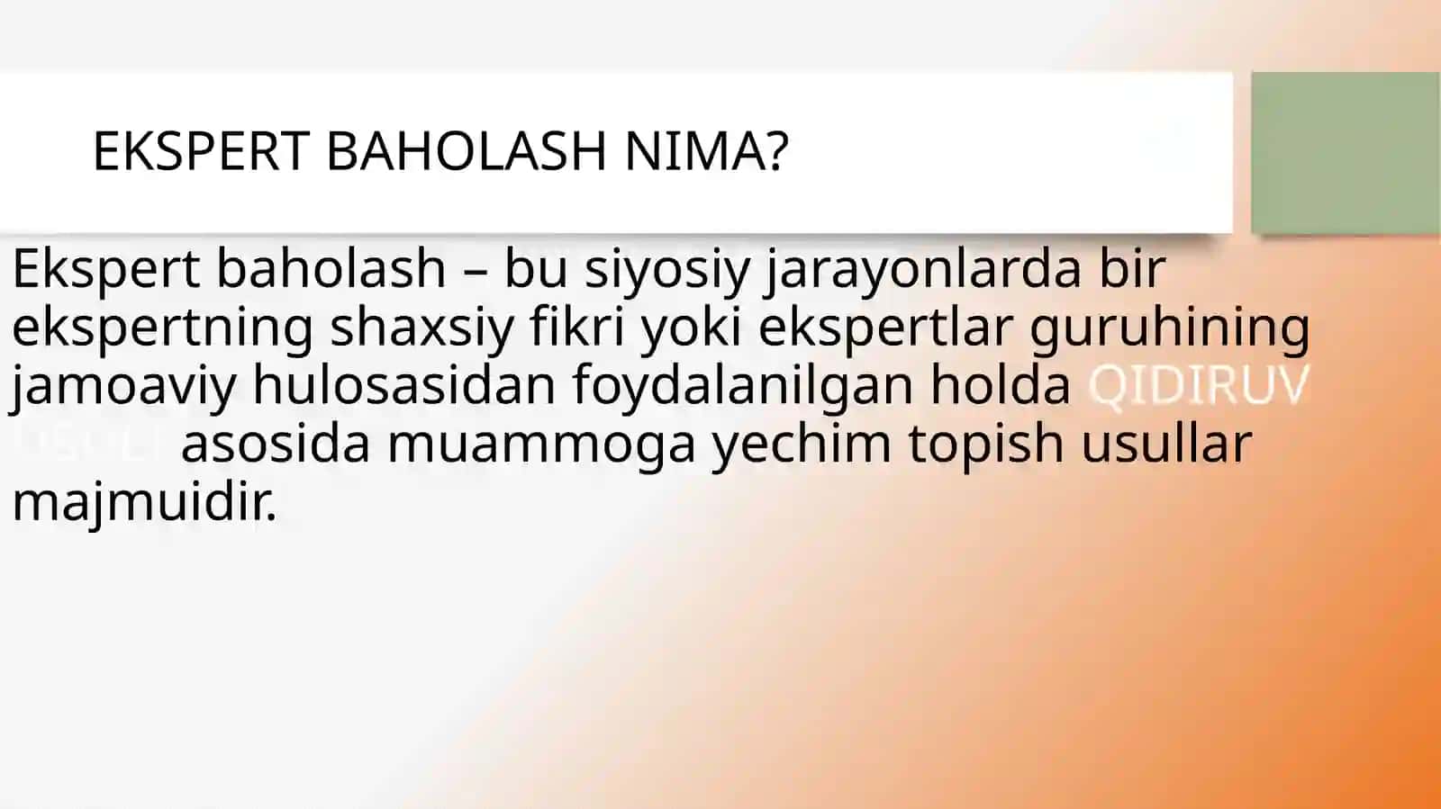 EKSPERT BAHOLASH USULLARI  MAZMUNI VA MOHIYATI 2