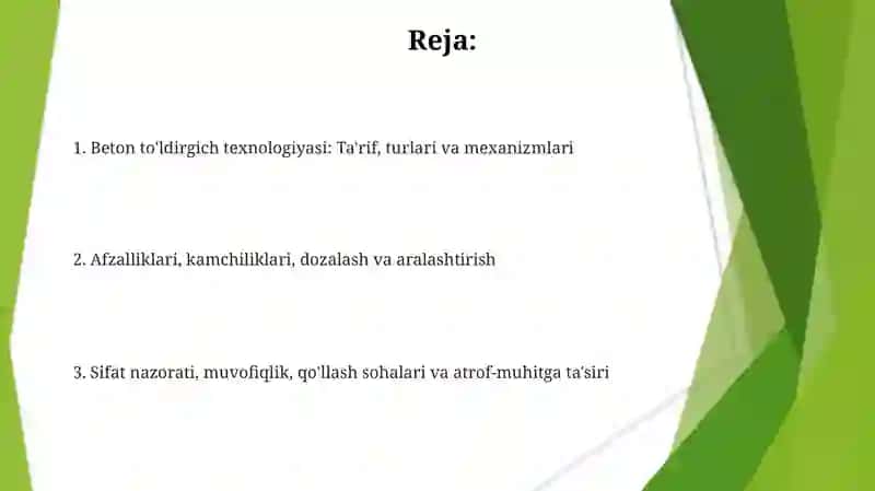 Beton toldiruvchilar texnologiyasi 2