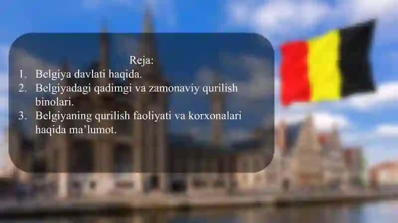 Belgiya qurilish menejmenti 2