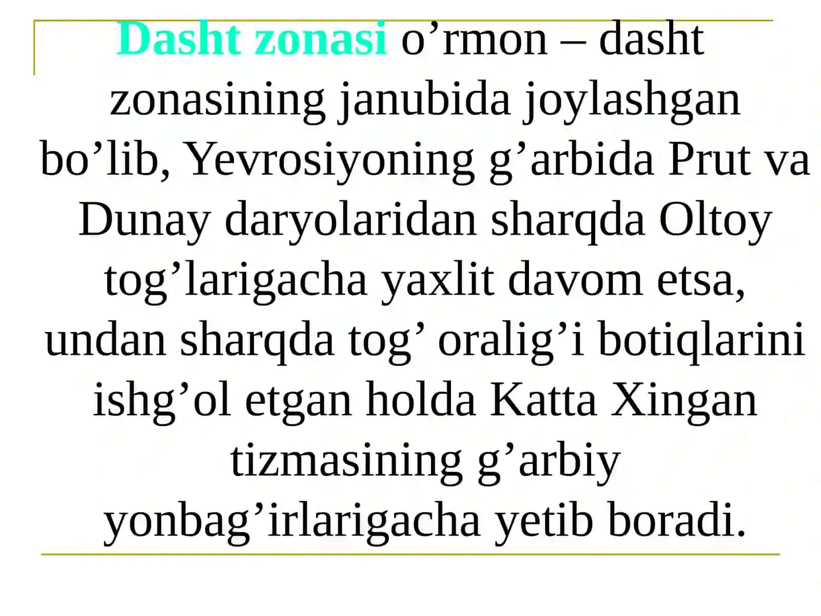 Dasht, chala cho’l va cho’l mintaqalari tuproqlari 2