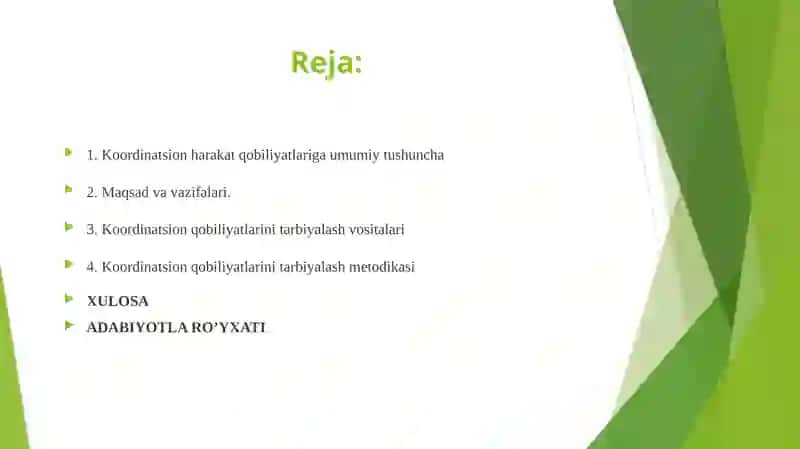 Koordinatsion harakat tushunchasi 2