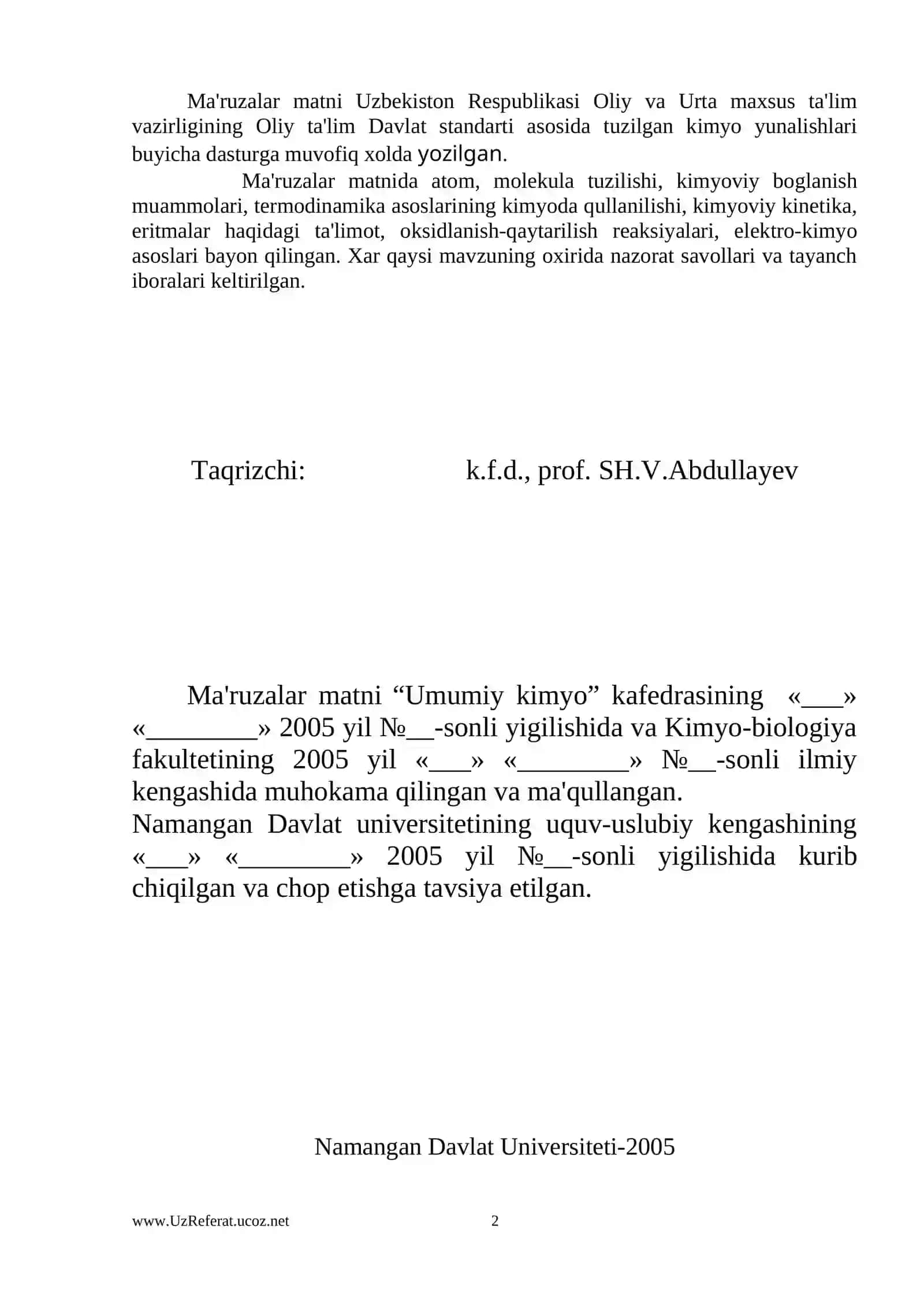 Anorganik kimyo 2