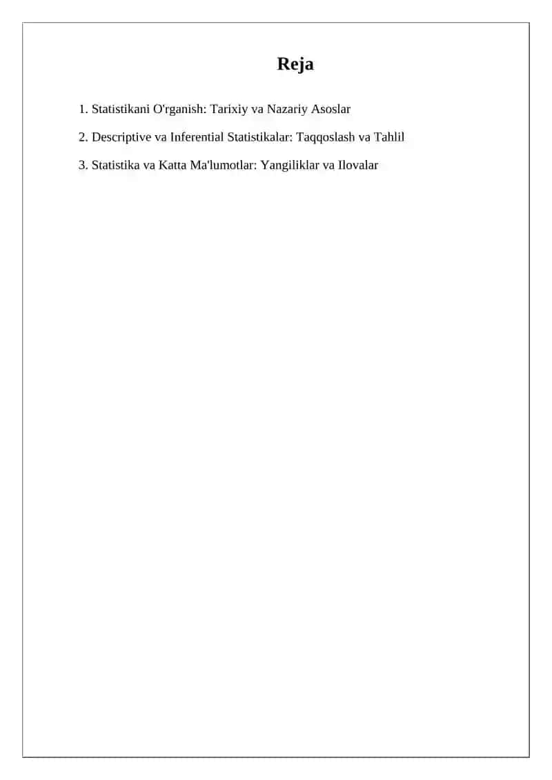 Statistika to'grisida umumiy tushuncha 2