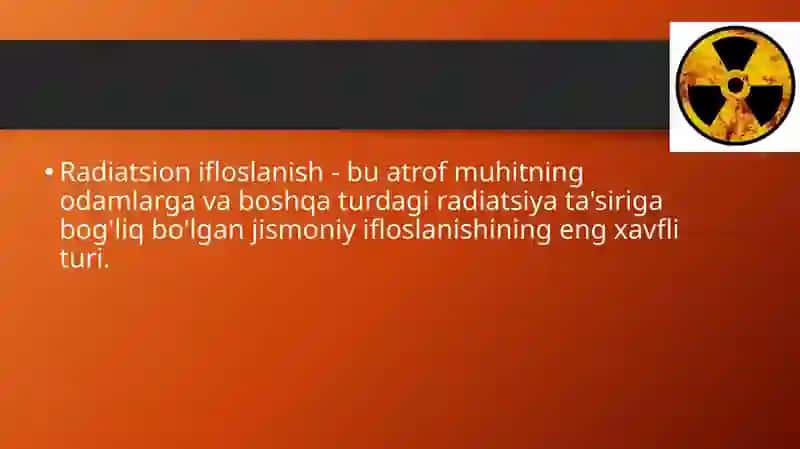 Radioaktiv Zararlanish Manbalari 2