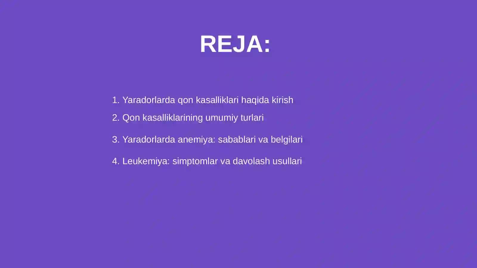 Yaradorlarda qon kasalliklari 2