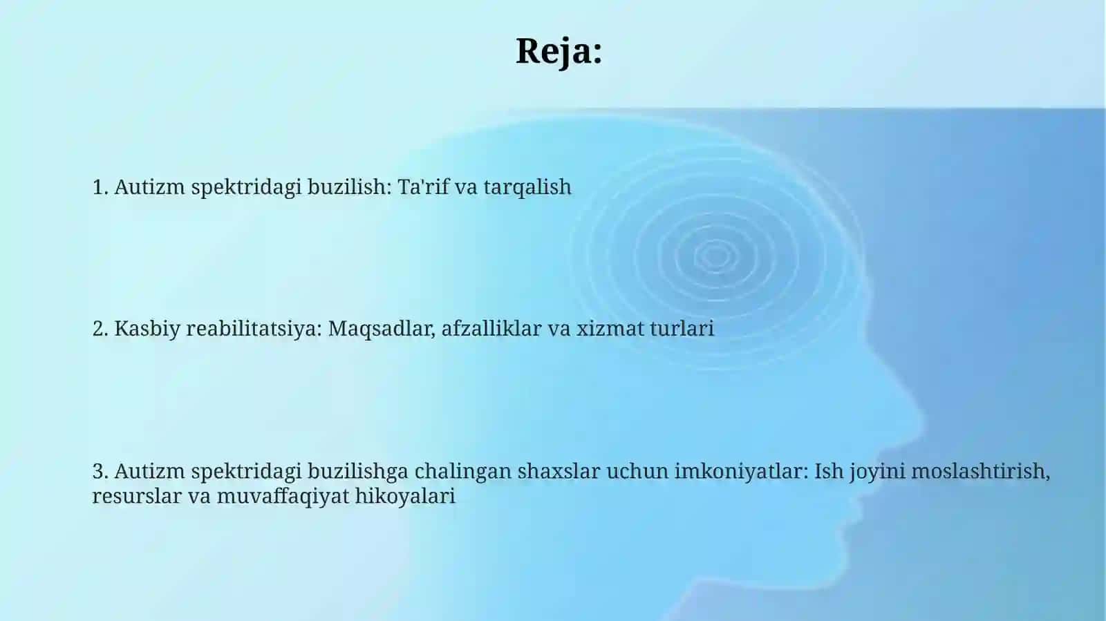 Autizm spektridagi buzilish 2