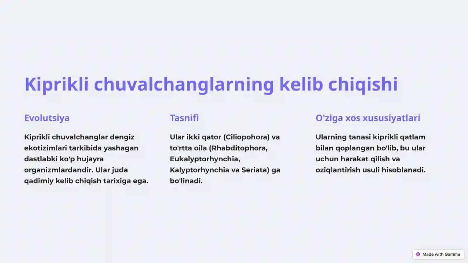 Kiprikli chuvalchanglar 2