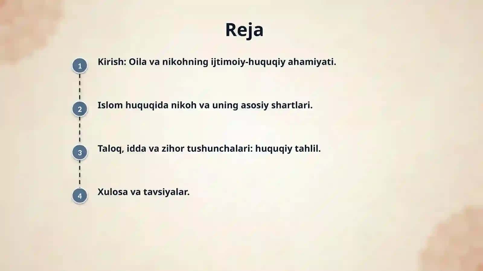 Islom huquqshunosligida oila, nikoh. 2