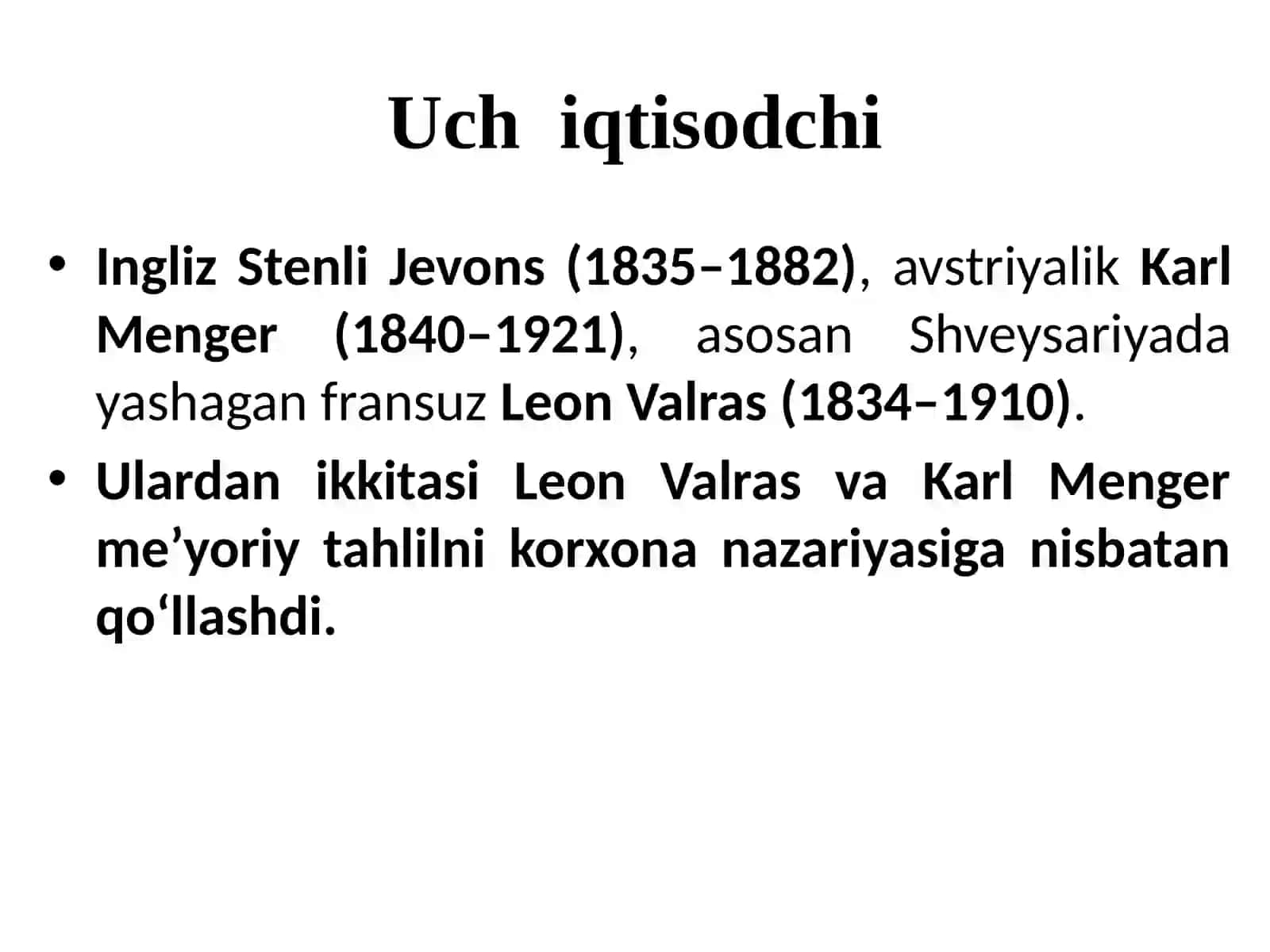 Neoklassik maktabning vujudga kelishi 2