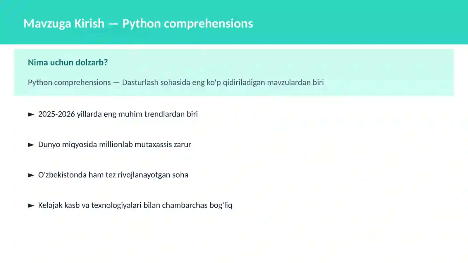 DASTURLASH | PYTHON DASTURLASH 2