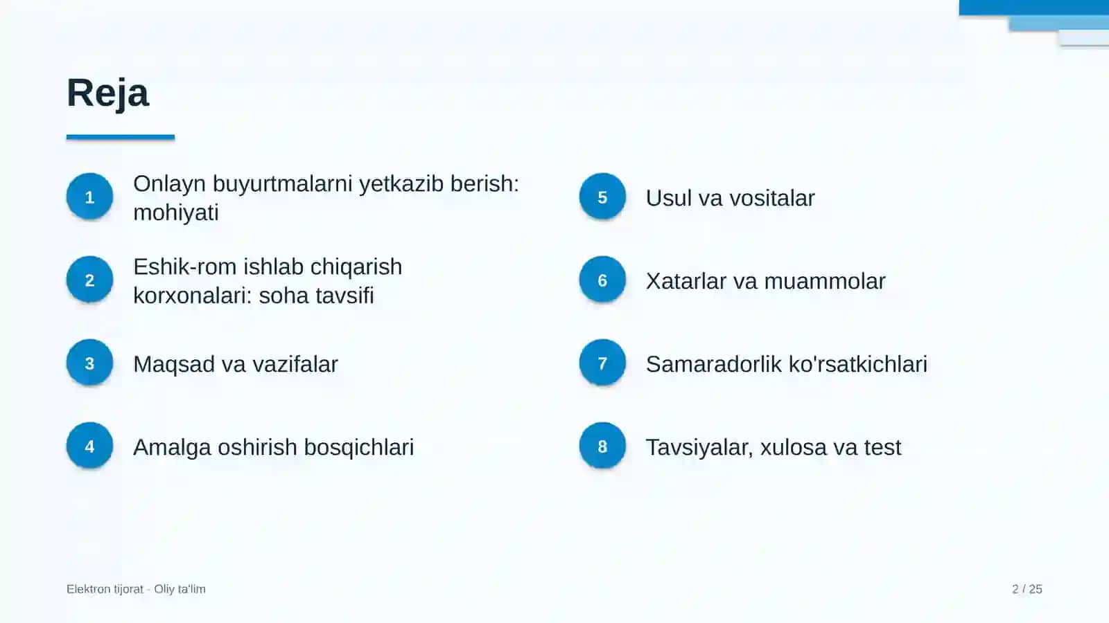 Eshik-rom ishlab chiqarish korxonalarida onlayn buyurtmalarni yetkazib berish 2