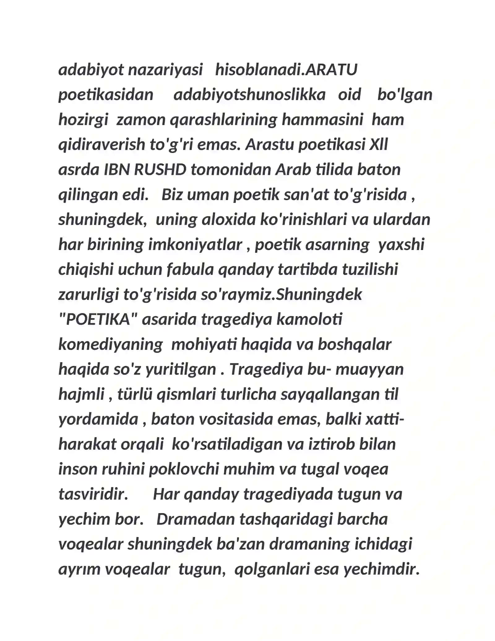 "POETIKA" kitobi haqida maqola 2