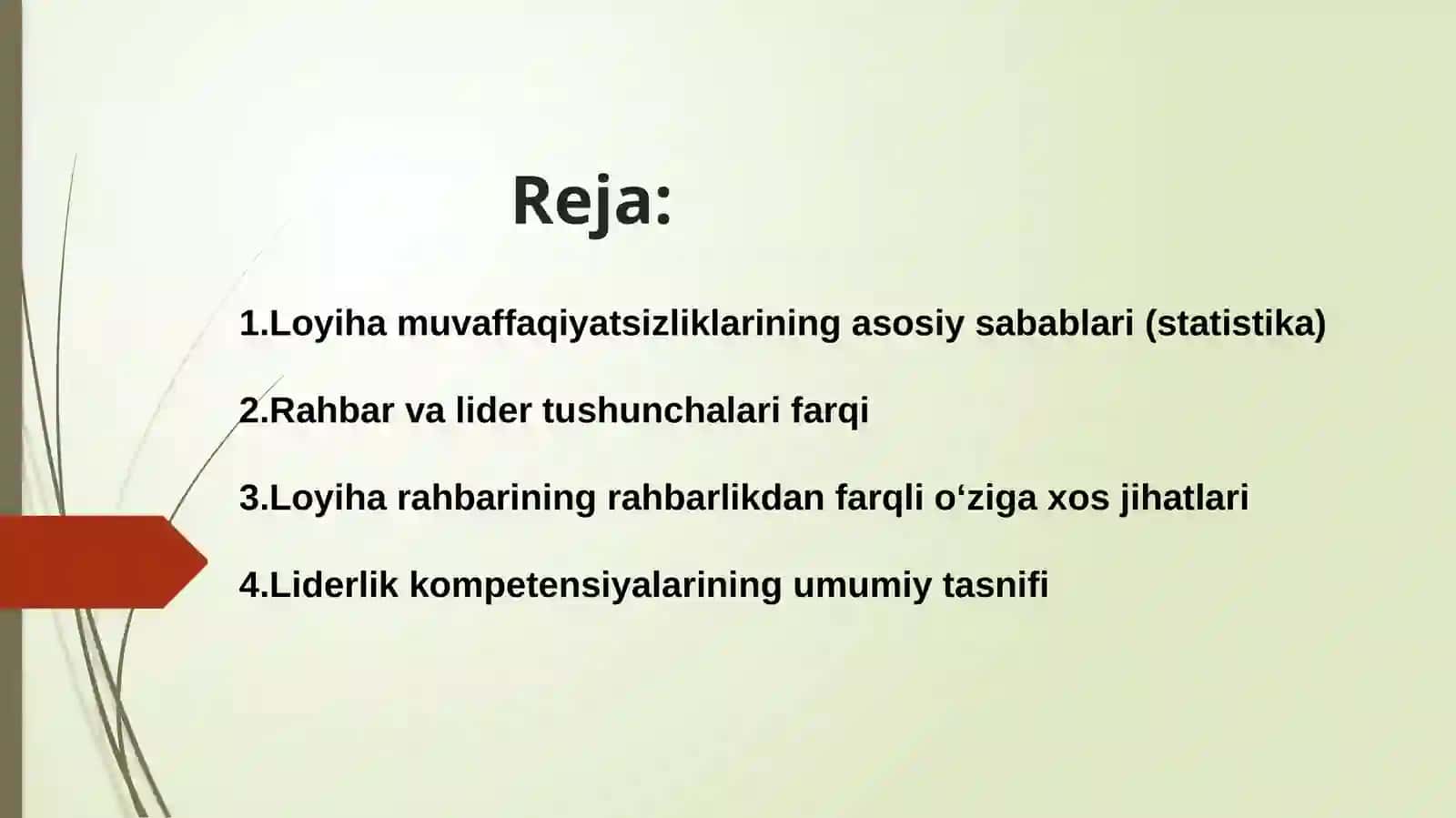 Loyiharahbarining liderlik kompetensiyalari 2