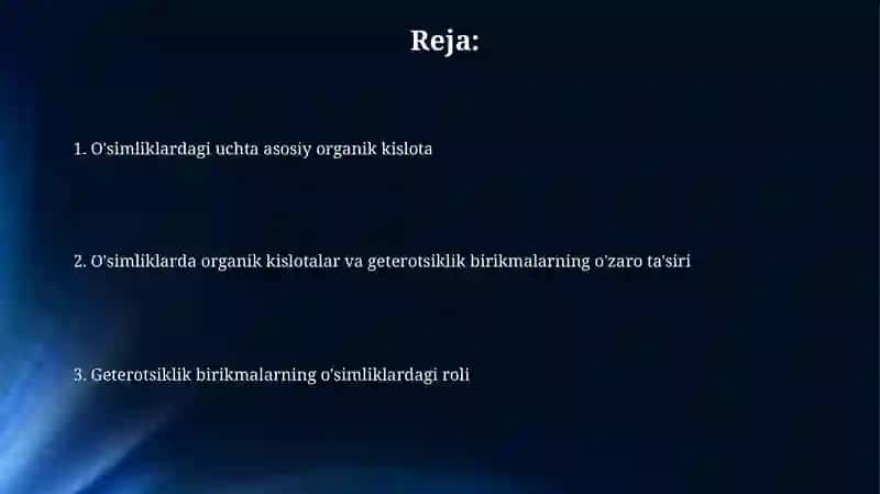 Indol va uning hosilalari o'simliklarda 2