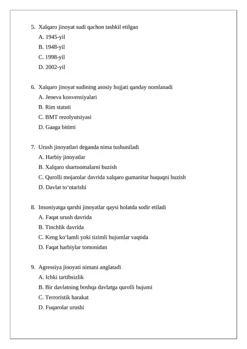 Xalqaro jinoyat huquqi 2