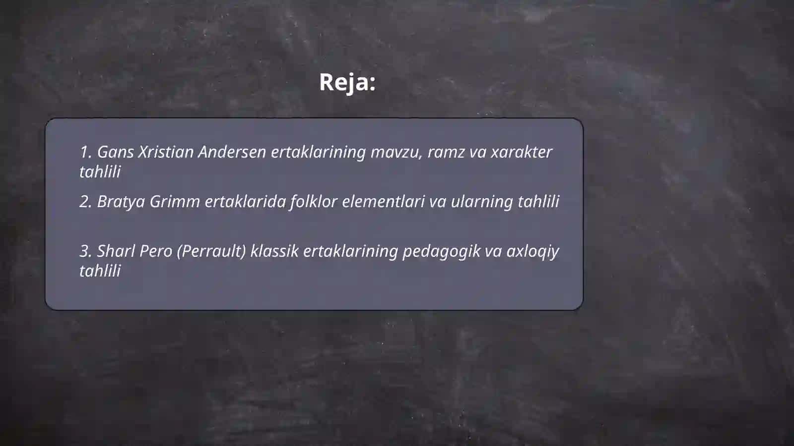 Jahon bolalar adabiyoti asarlar tahlili 2