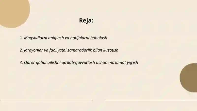 Monitoringning asosiy sabablari 2
