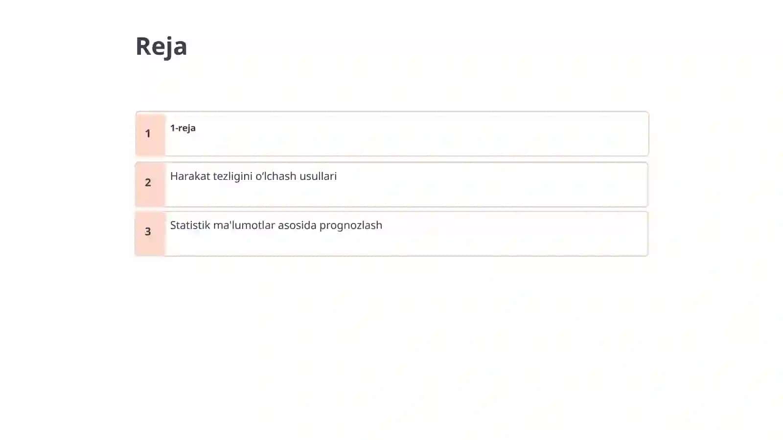 Avtomobil yo‘llarining harakatlanish tezligi 2