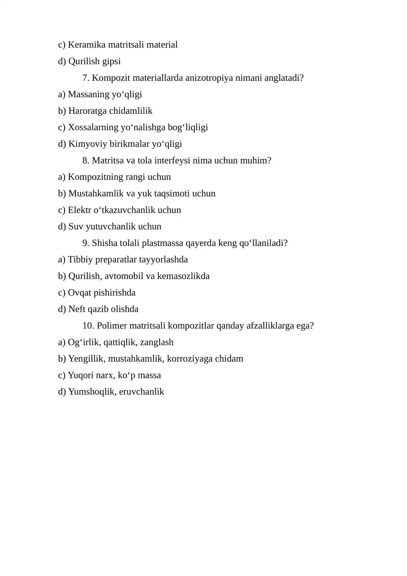 5-Ma’ruza: Polimer matritsali kompozitlar 2