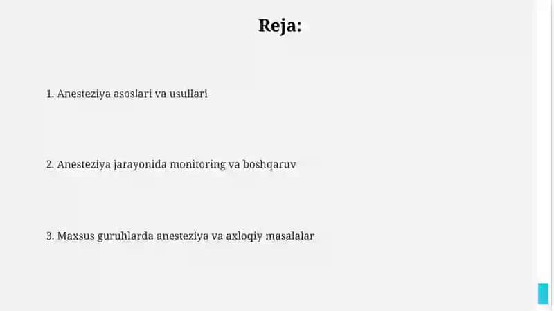 Anesteziya asoslari 2