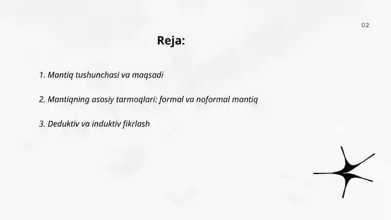 Mantiq haqida tushunchalar 2