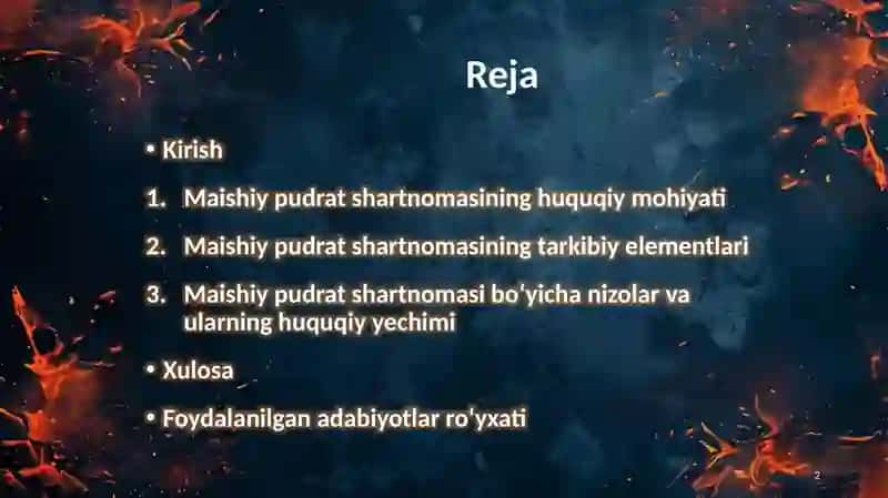 Maishiypudrat shartnomasi 2