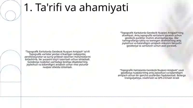 Topografik Xaritalarda Geodezik Nuqtani Aniqlash 2
